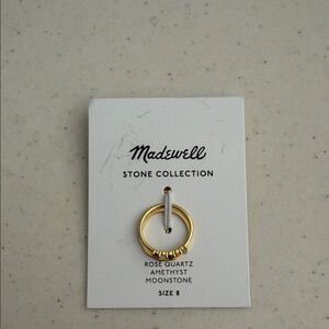 Madewell Gold Ring with Stone Accents